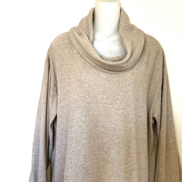 ANTHRO OATMEAL BEIGE MAEVE COWL NECK TUNIC TOP SIZE XL - Picture 4 of 12